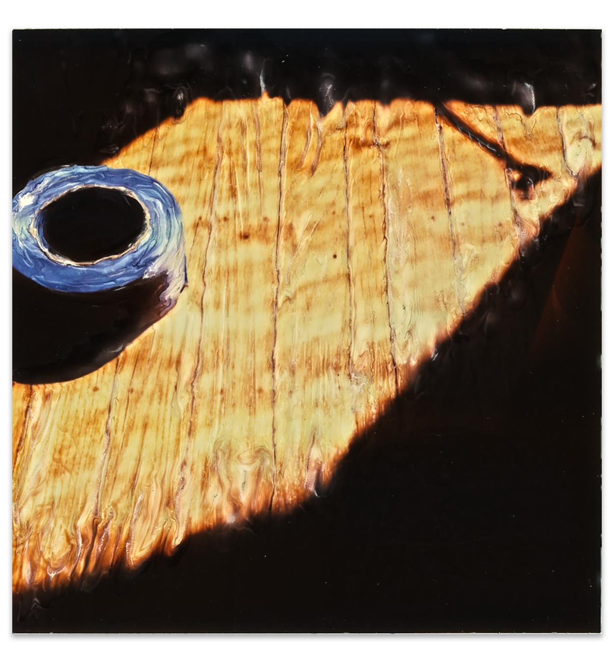 Blue tape in the sunshine